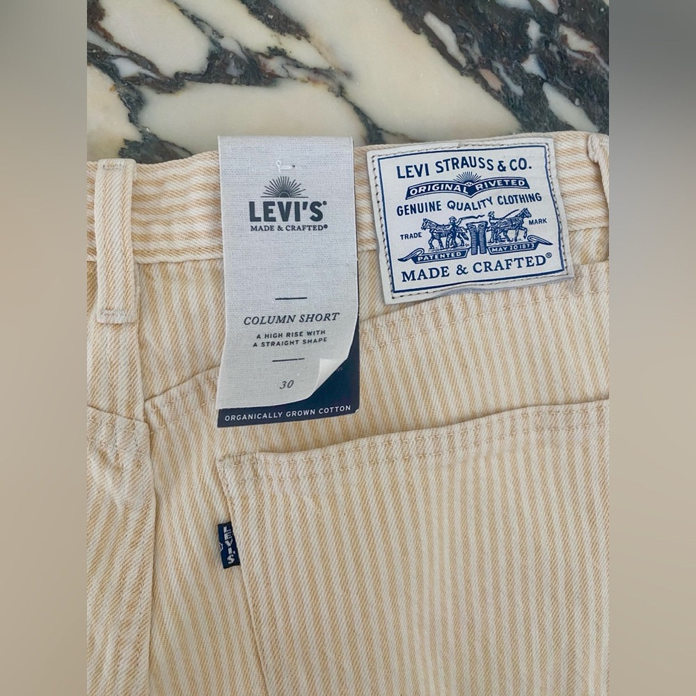 NWT Levi’s Made and Crafted Column Short in Soleil Stripe size 30